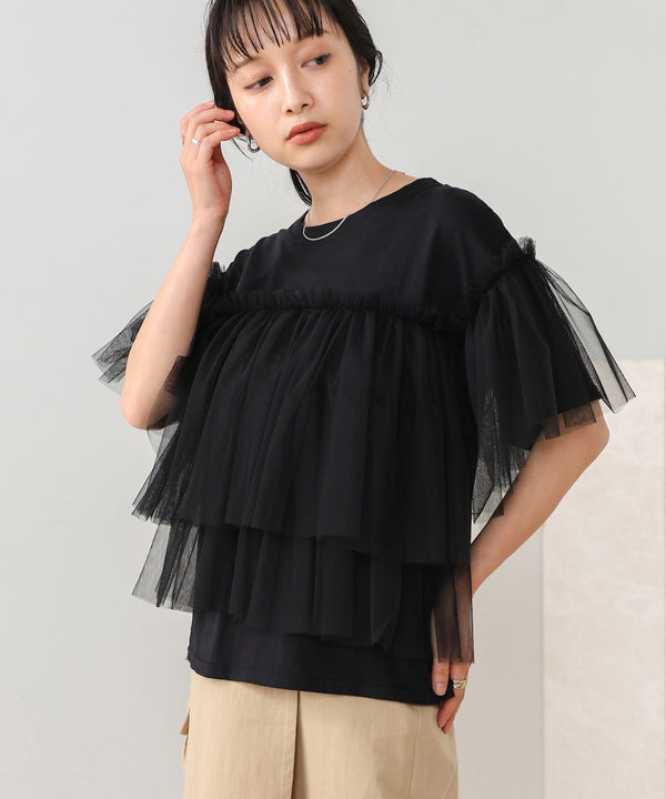 tulle docking T-shirt