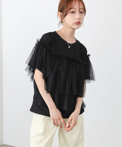 tulle docking T-shirt