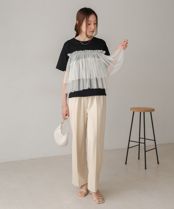 tulle docking T-shirt
