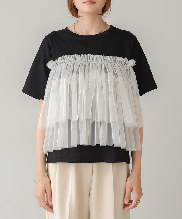 tulle docking T-shirt