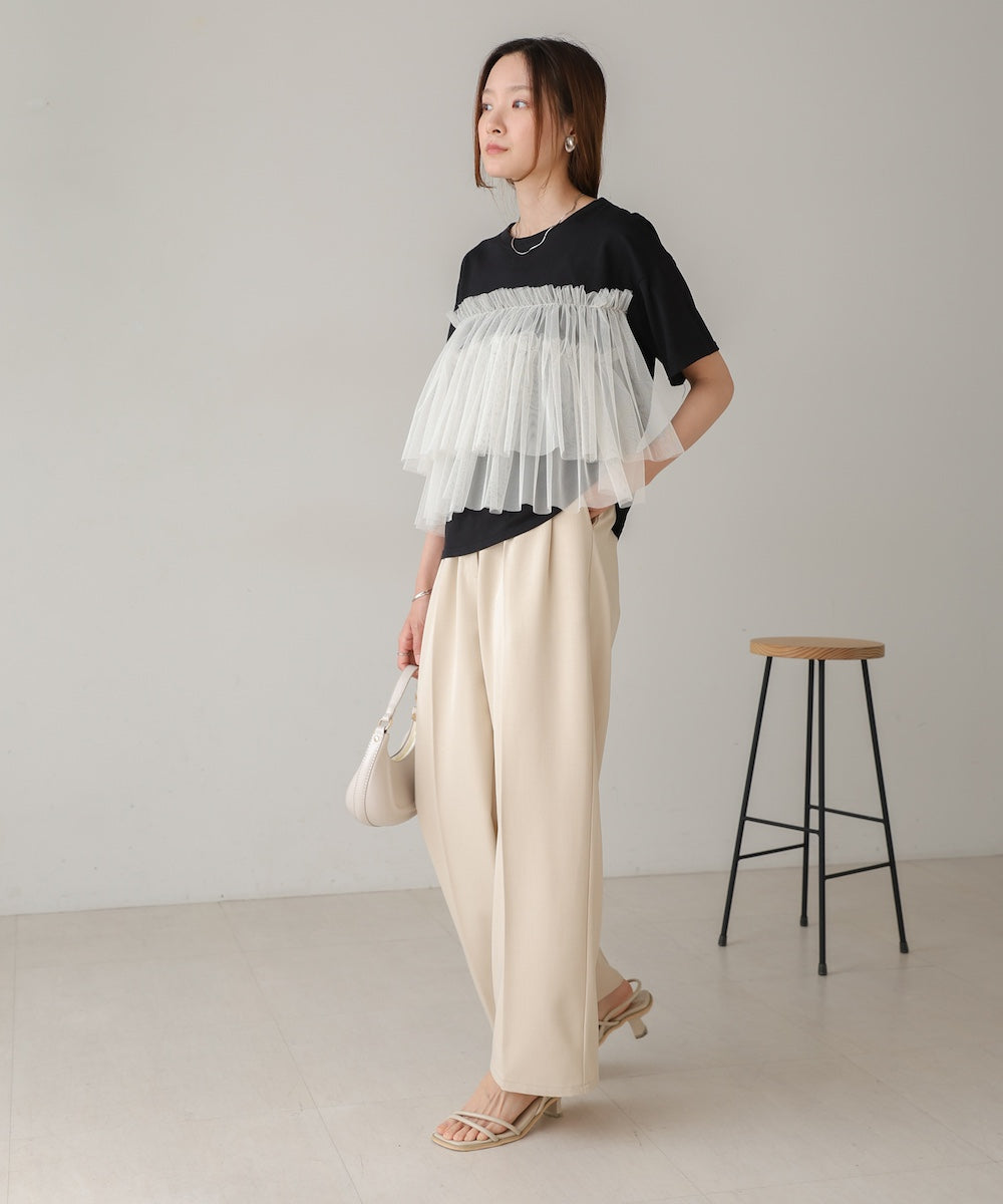 tulle docking T-shirt