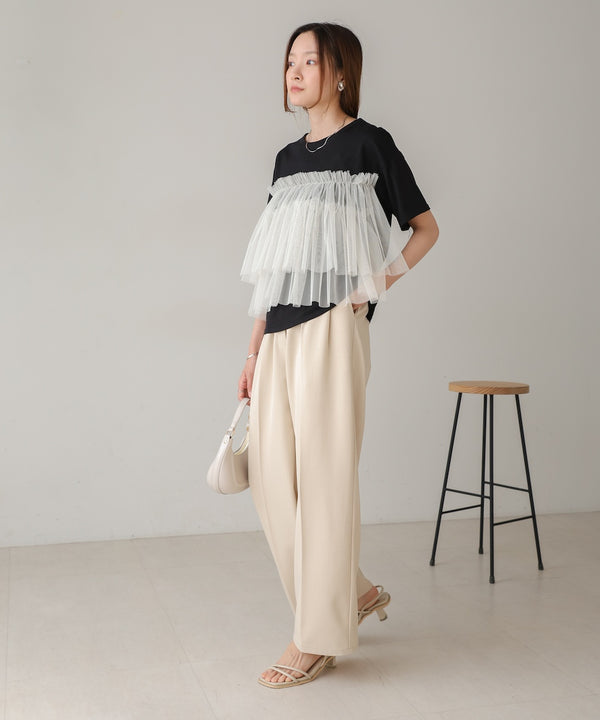 tulle docking T-shirt