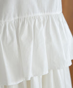 Cotton tiered sleeveless blouse