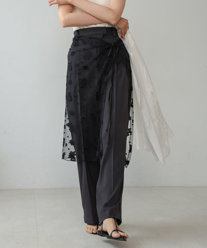 lace layered wrap skirt