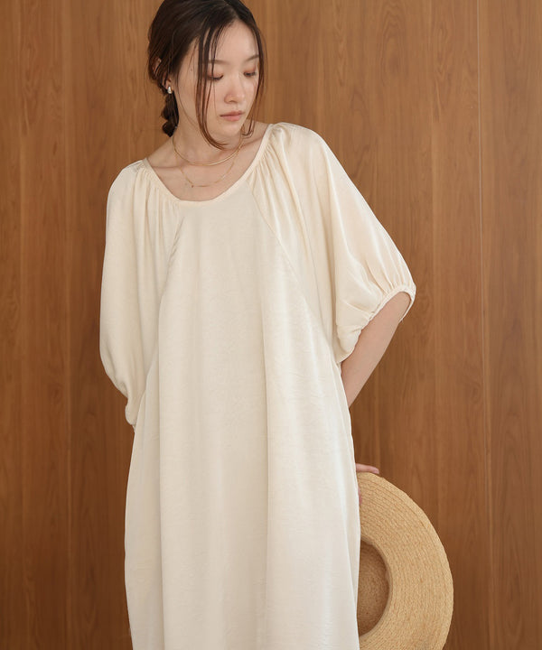 gathered sleeve onepiece