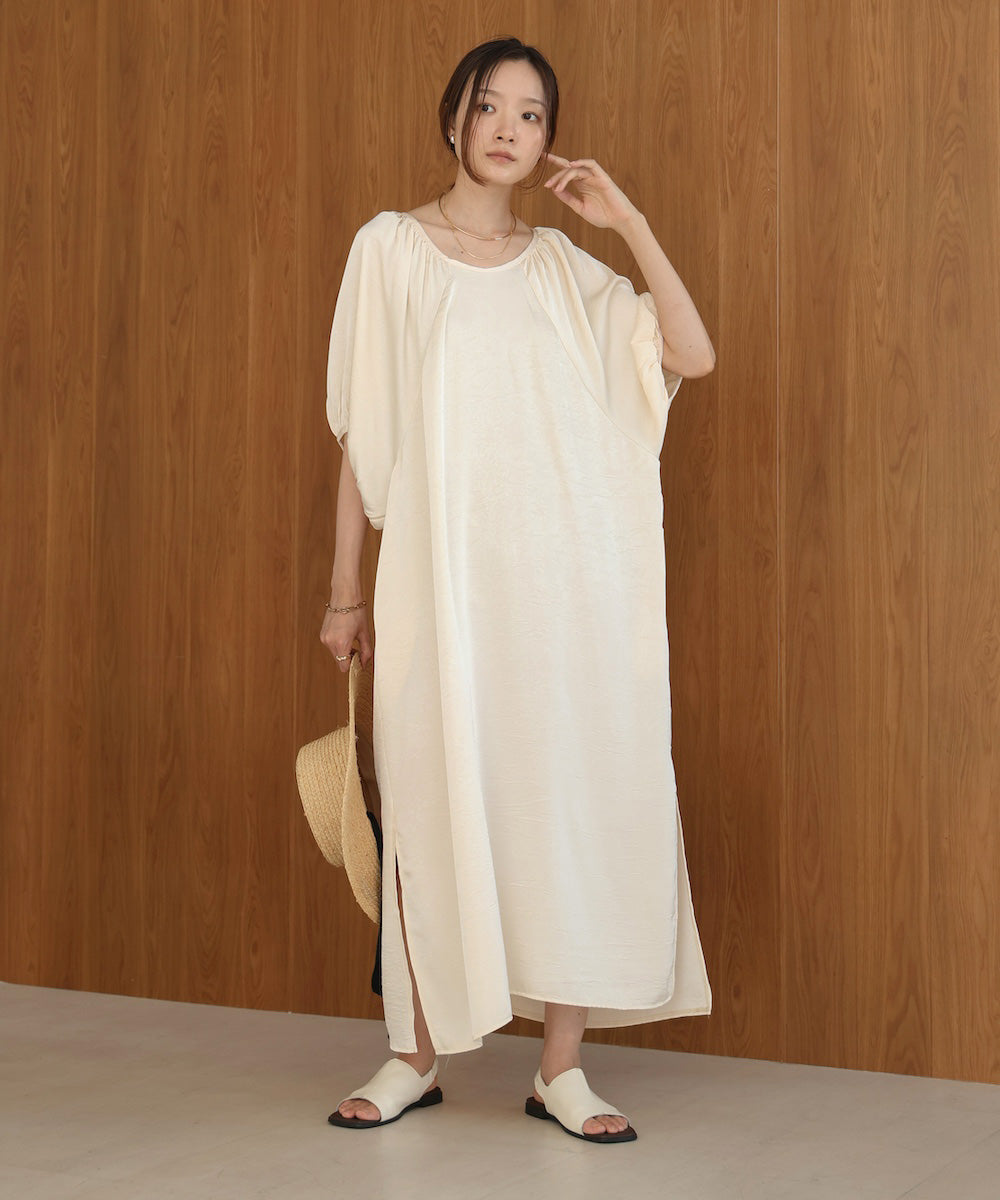 gathered sleeve onepiece