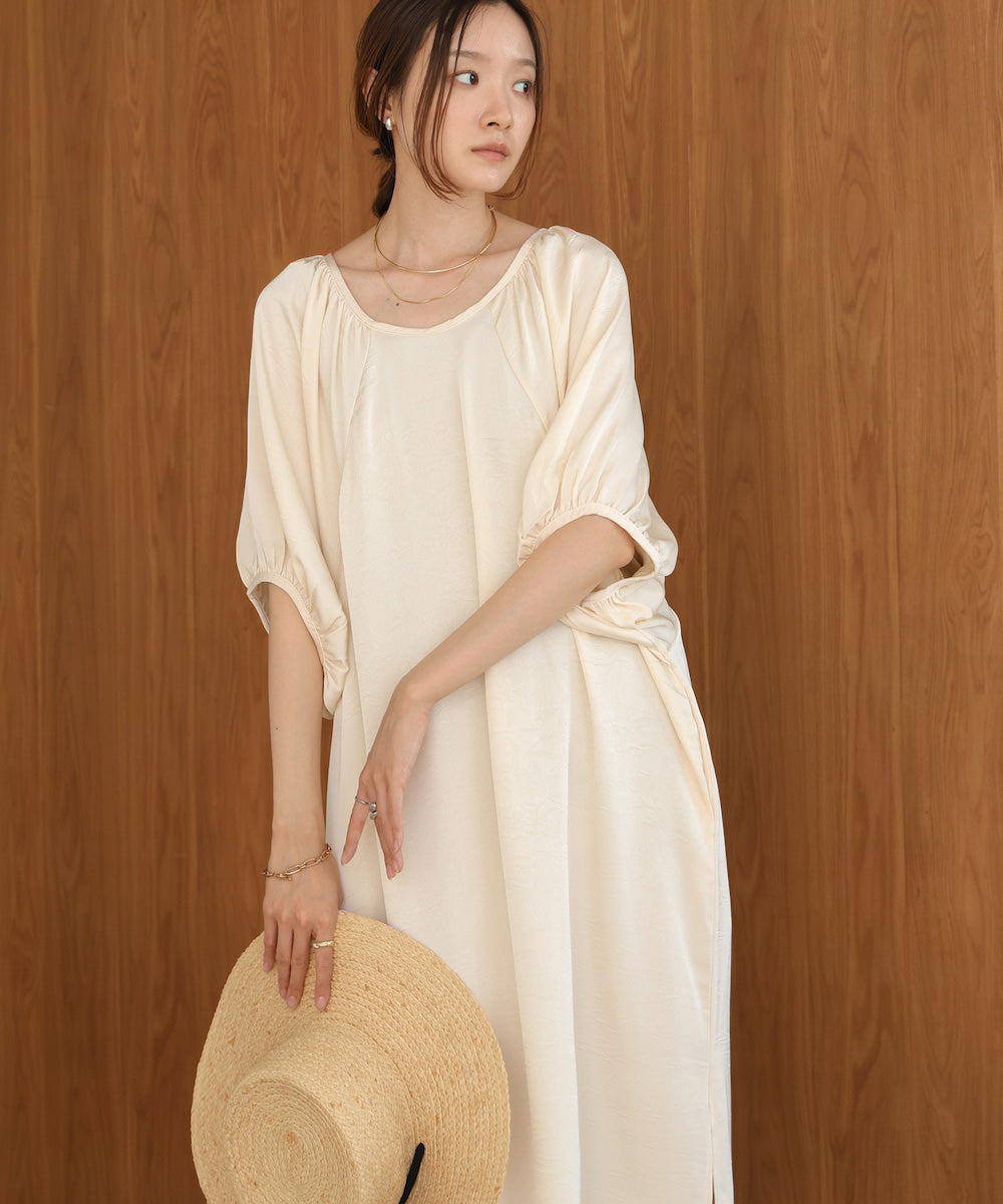 gathered sleeve onepiece