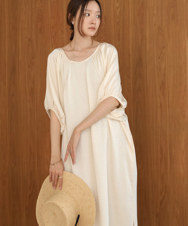 gathered sleeve onepiece