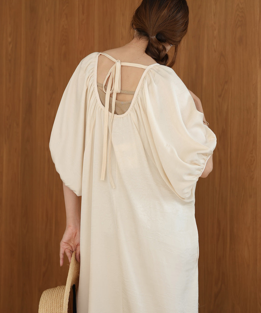 gathered sleeve onepiece