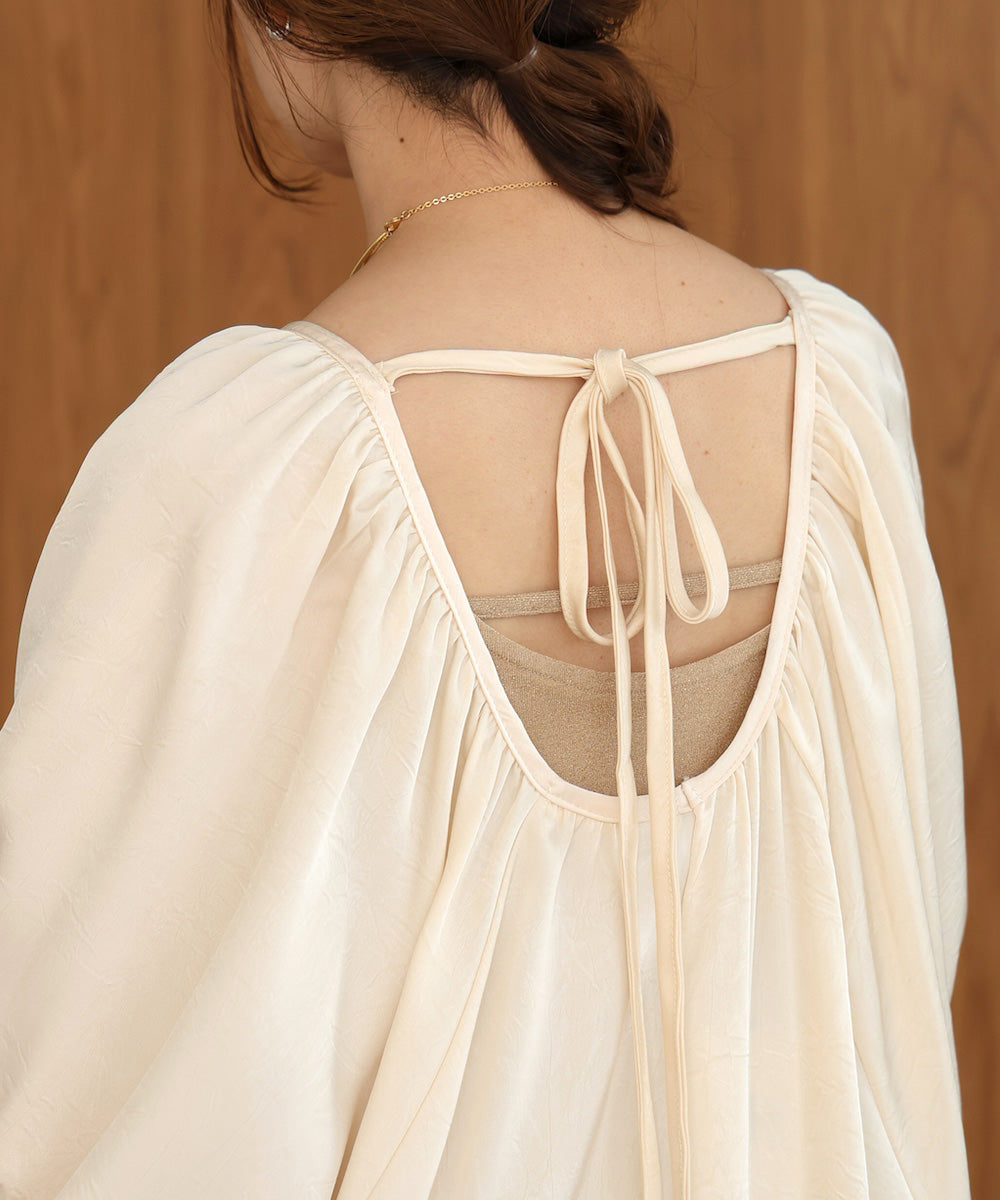 gathered sleeve onepiece