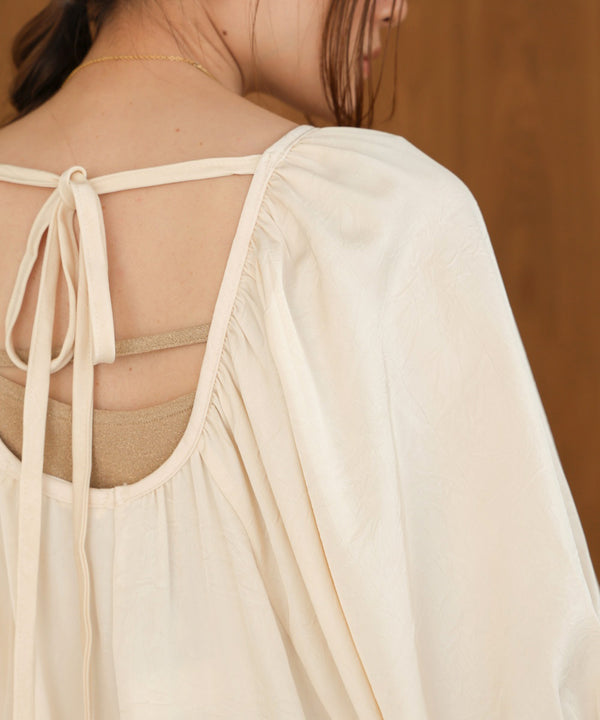 gathered sleeve onepiece