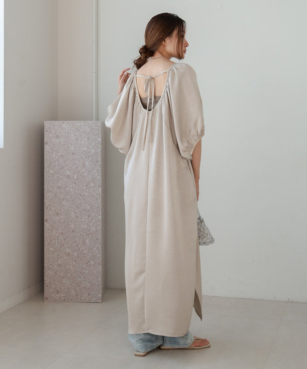 gathered sleeve onepiece