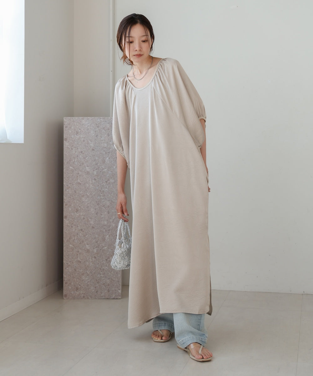 gathered sleeve onepiece