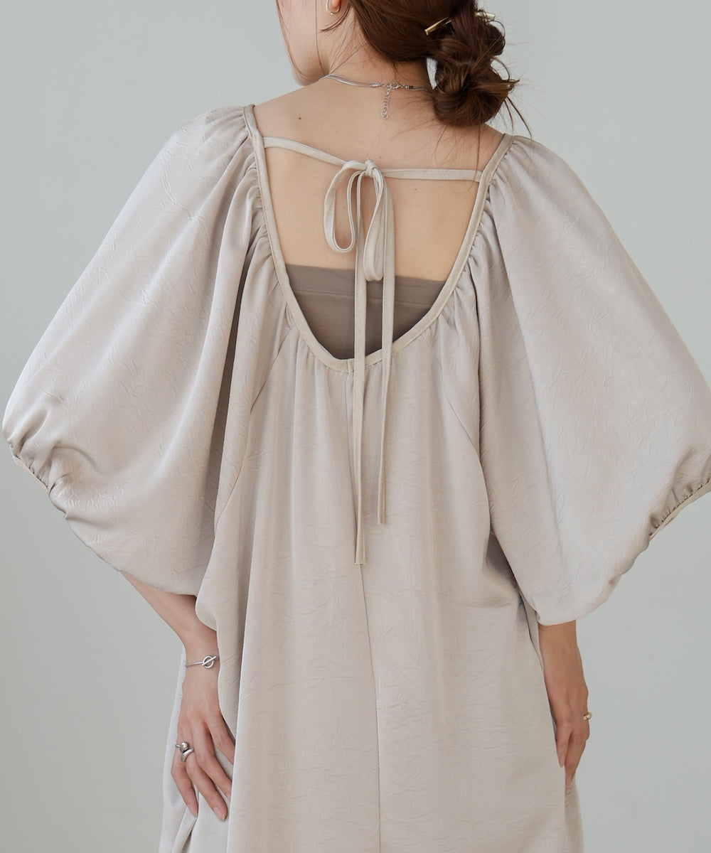 gathered sleeve onepiece