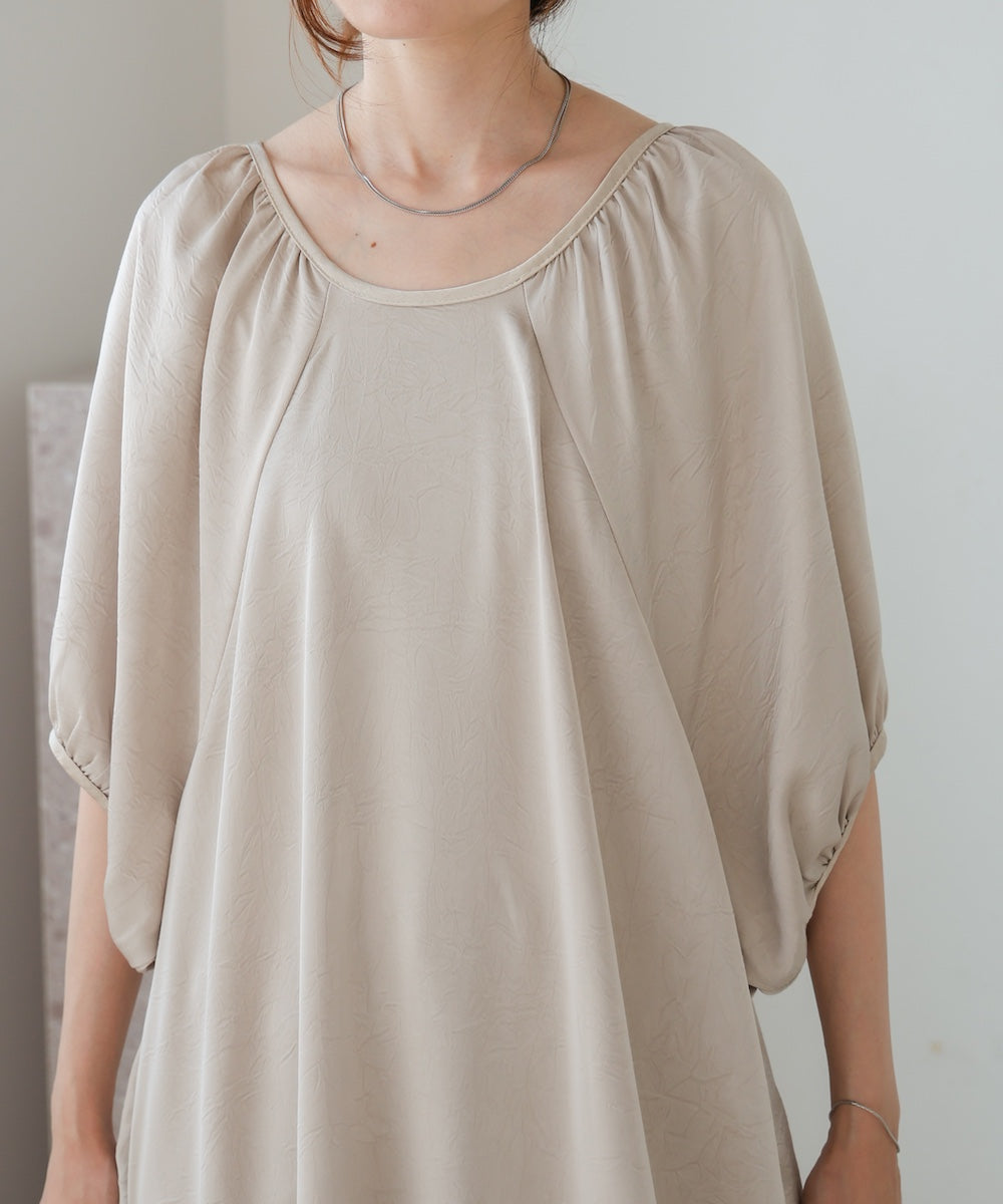 gathered sleeve onepiece