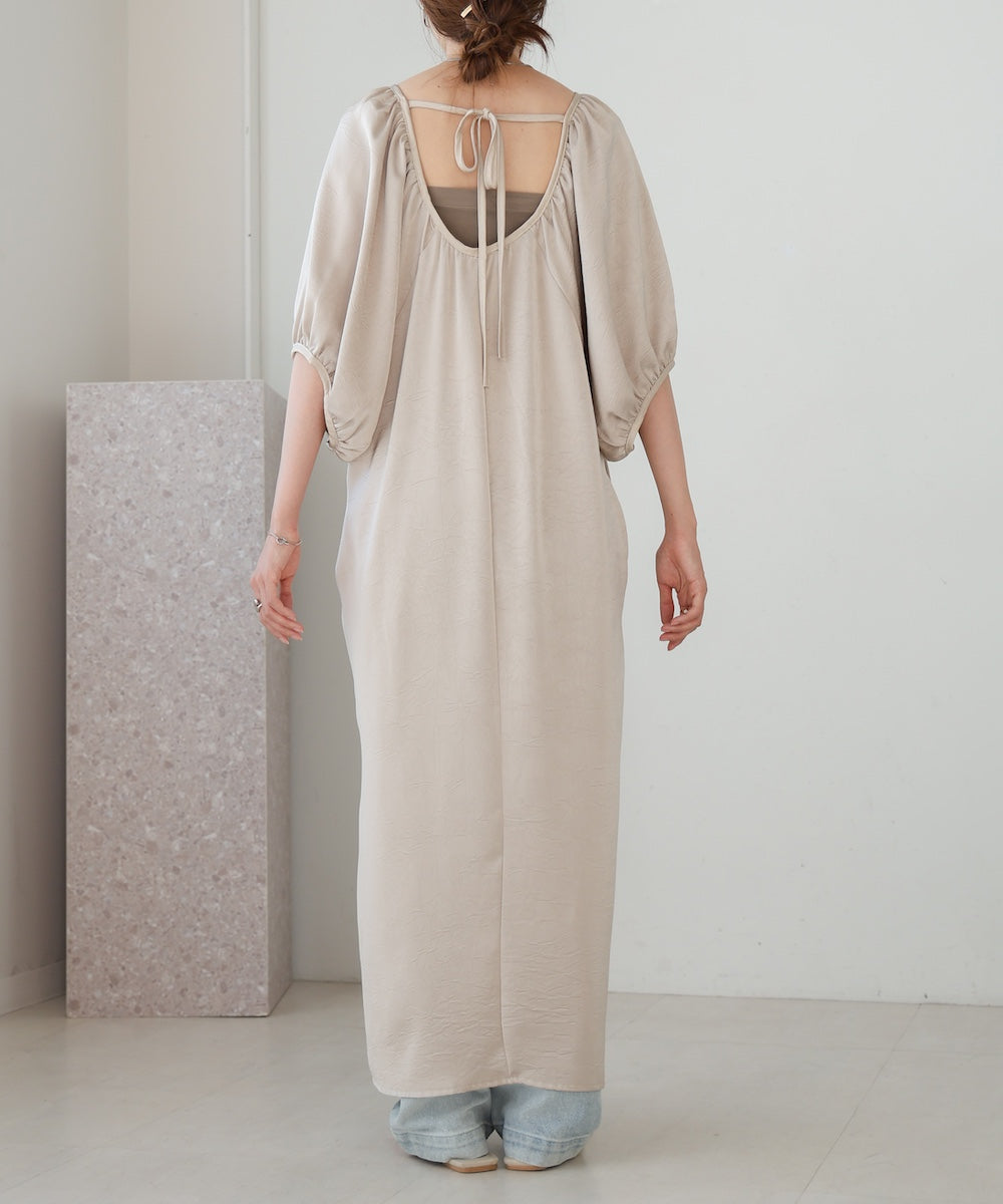 gathered sleeve onepiece