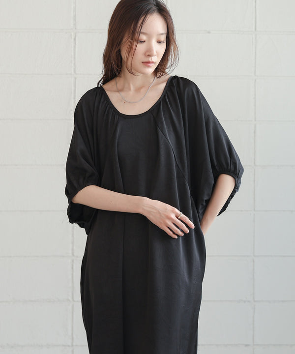 gathered sleeve onepiece