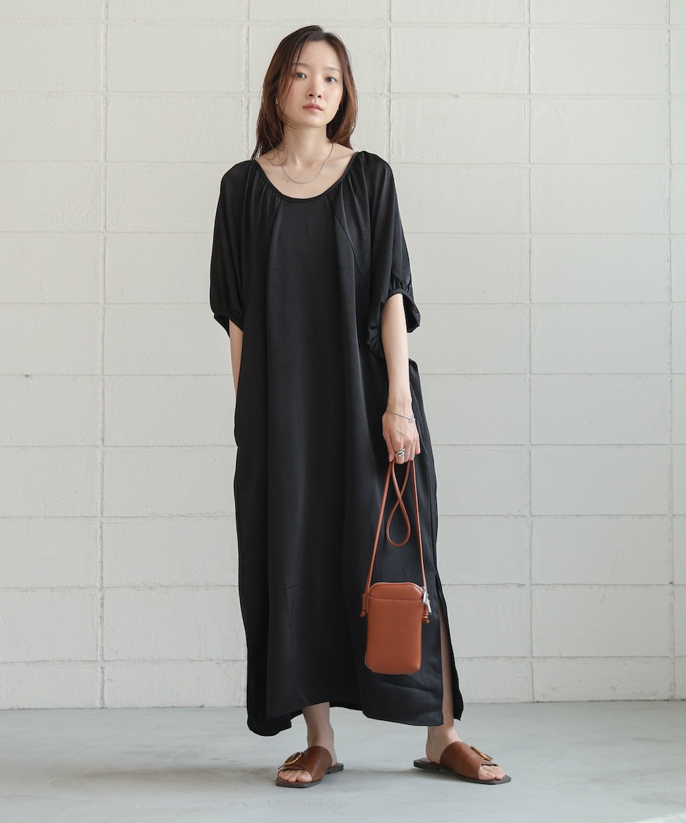 gathered sleeve onepiece
