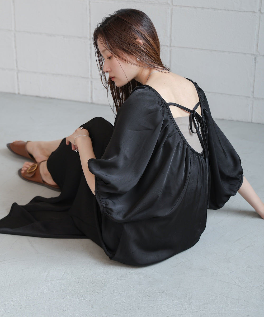 gathered sleeve onepiece