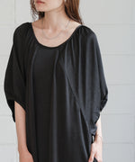gathered sleeve onepiece