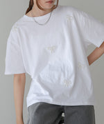 ribbon pearl t-shirt