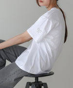 ribbon pearl t-shirt