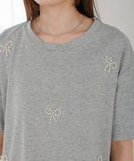 ribbon pearl t-shirt