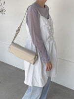 gathered cami mini dress