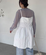 gathered cami mini dress