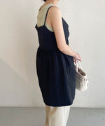 gathered cami mini dress