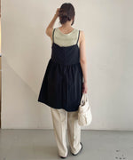 gathered cami mini dress