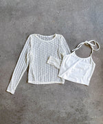ｈalter neck cami + lace tops
