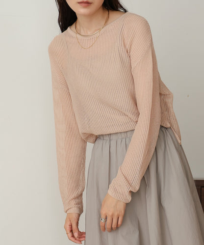 openwork knit pullover