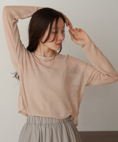 openwork knit pullover