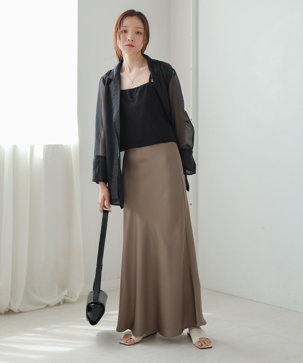 satin narrow skirt