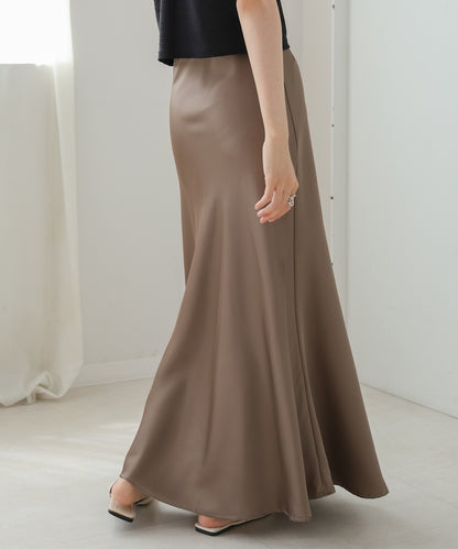 satin narrow skirt