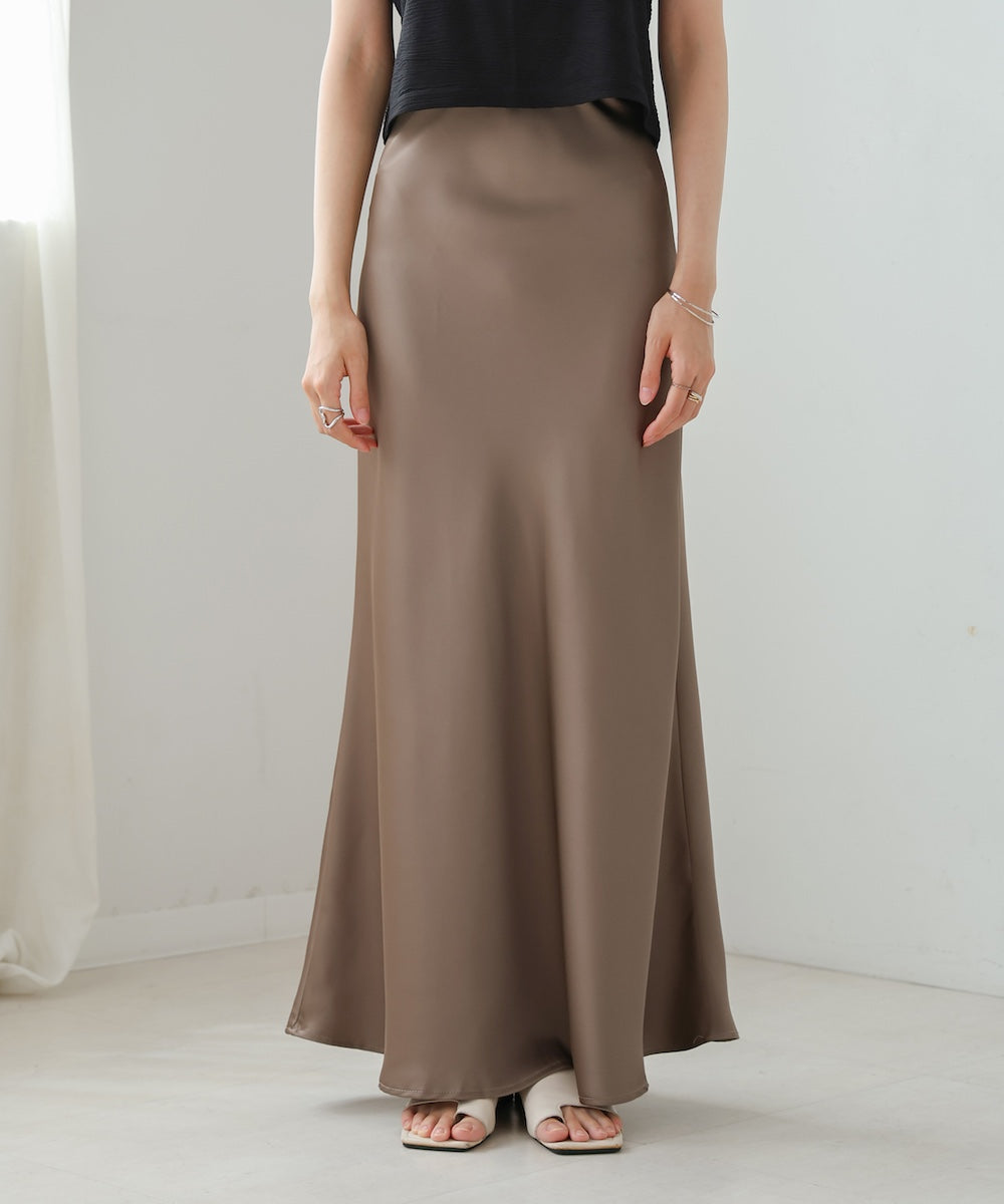 satin narrow skirt