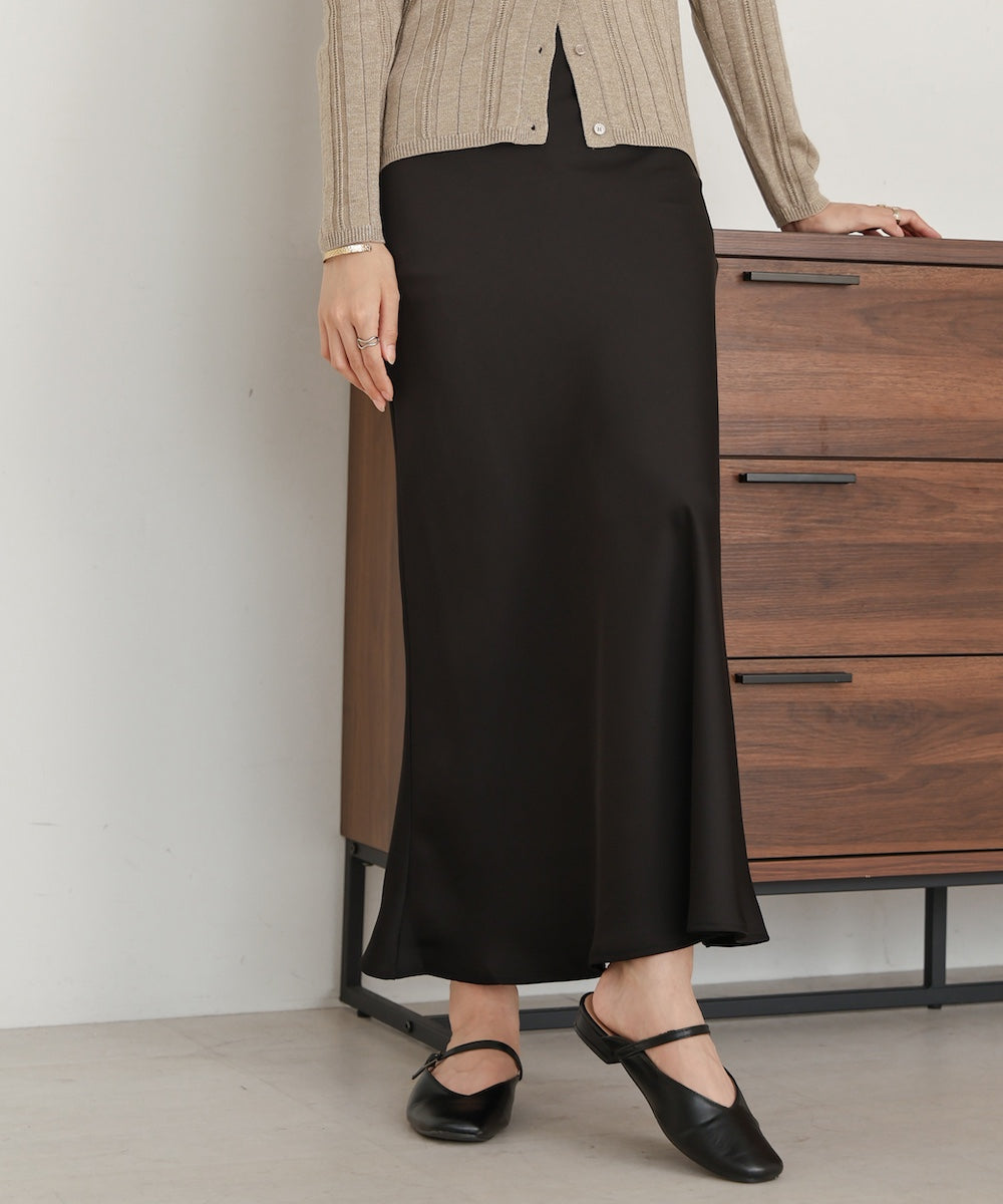 satin narrow skirt