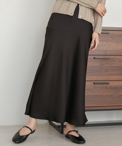 satin narrow skirt