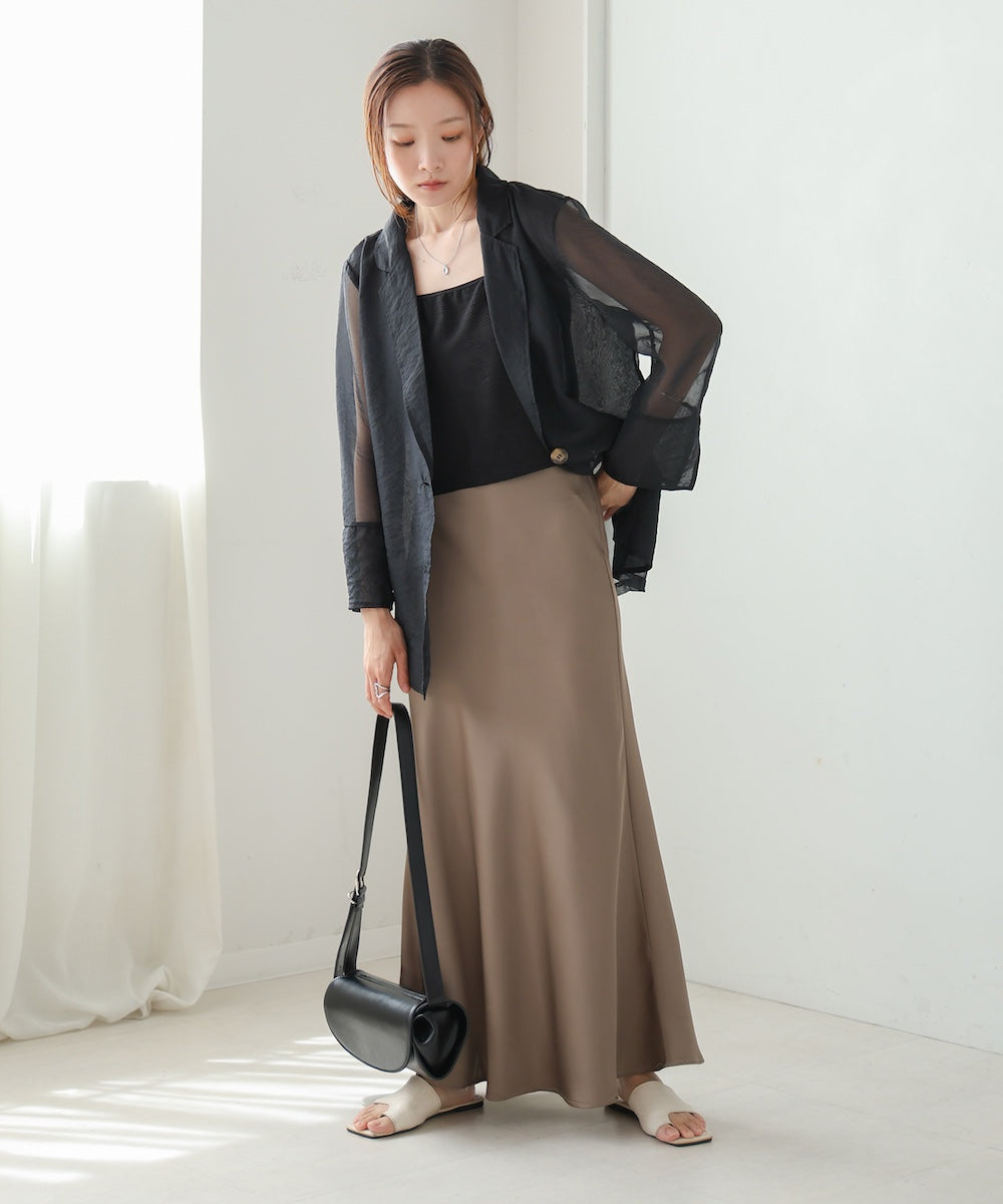 satin narrow skirt