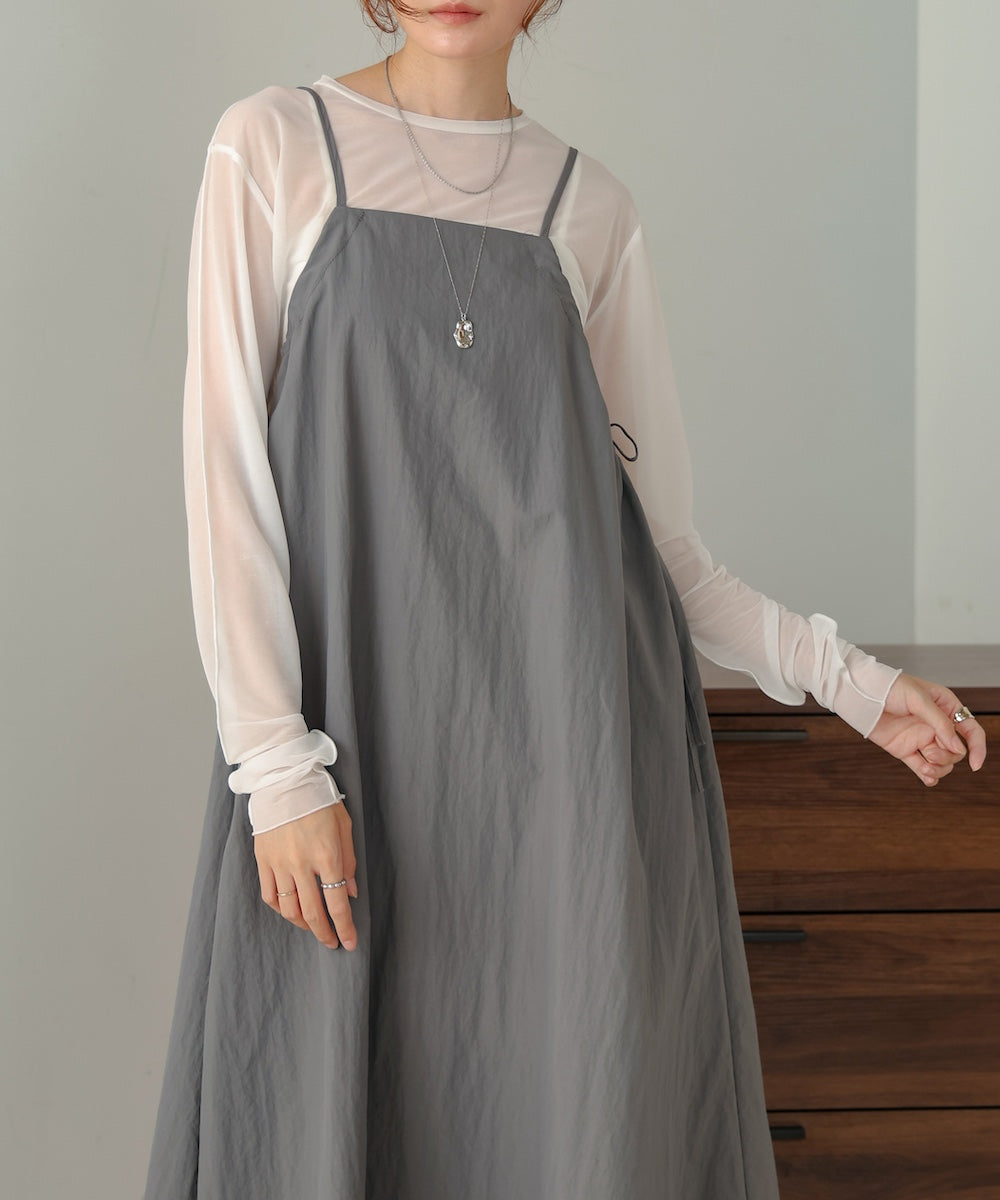 side ribbon cami onepiece