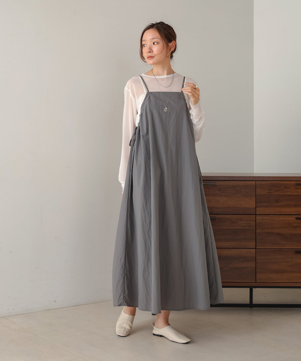 side ribbon cami onepiece