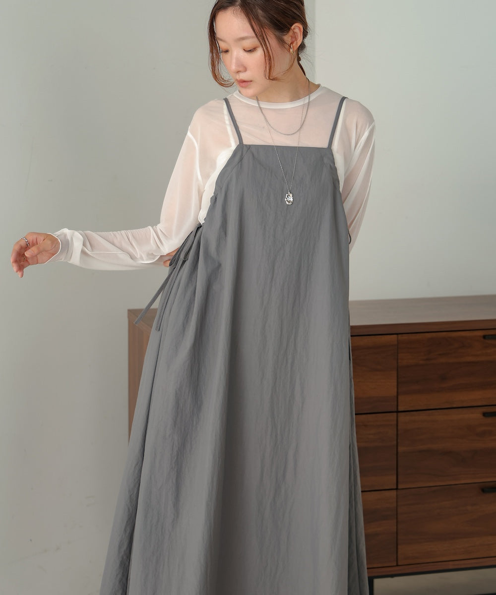 side ribbon cami onepiece