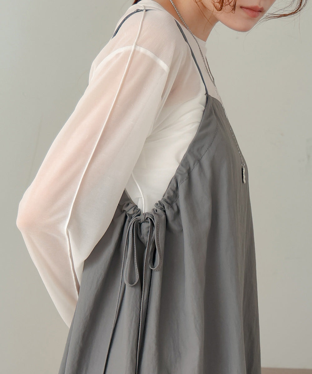side ribbon cami onepiece
