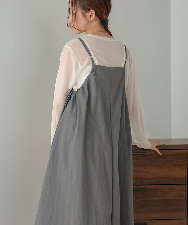 side ribbon cami onepiece