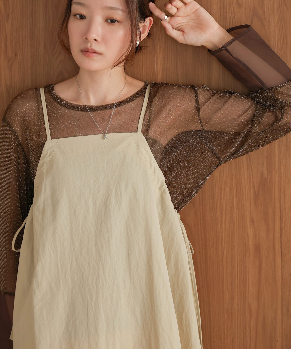 side ribbon cami onepiece