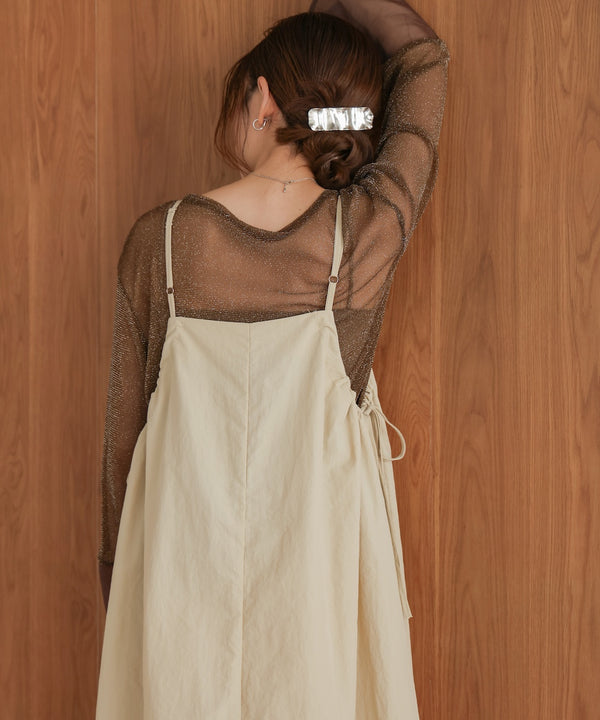 side ribbon cami onepiece