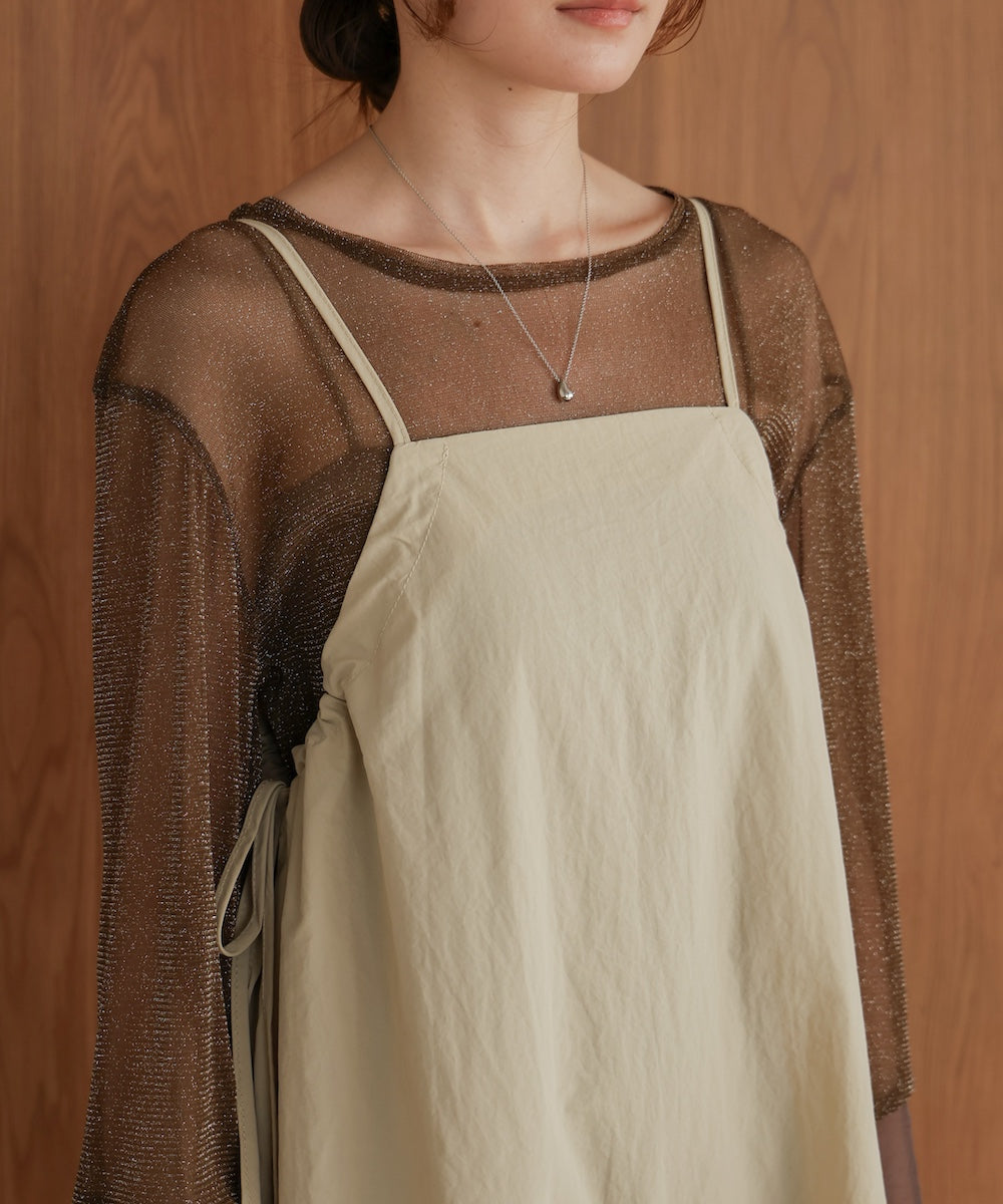 side ribbon cami onepiece