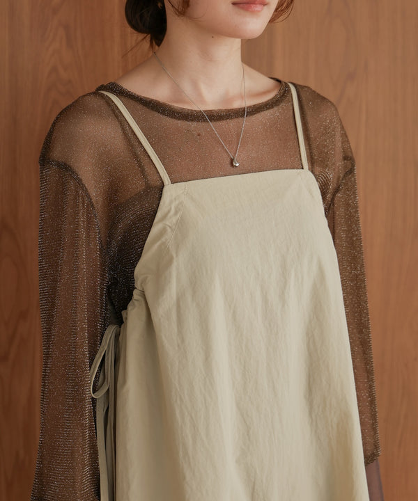 side ribbon cami onepiece
