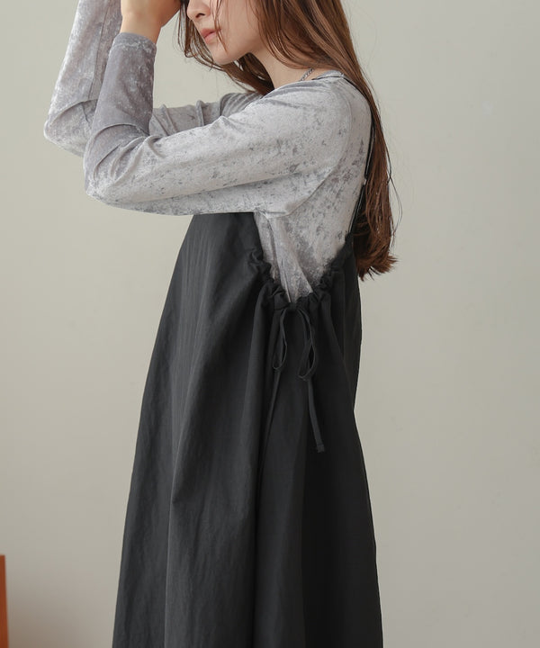 side ribbon cami onepiece